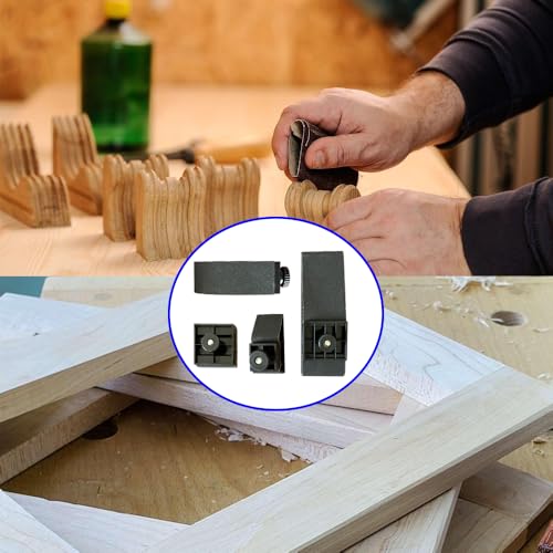 4 Pcs Plastic Sandpaper Block Hard, Black Hand Sander for Sanding Wood Leather