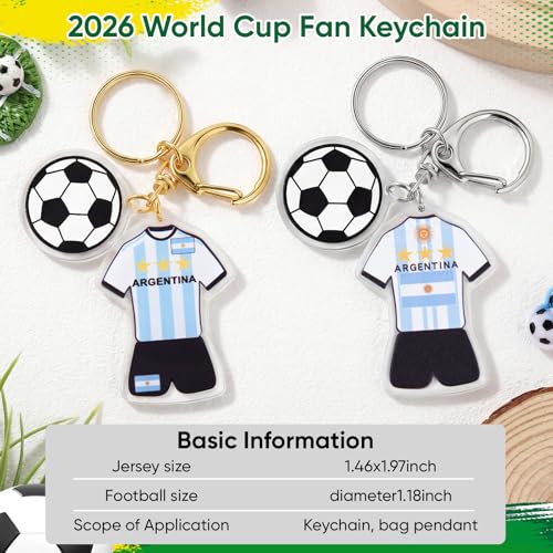 2-Piece World Cup Soccer Keychain - Argentina
