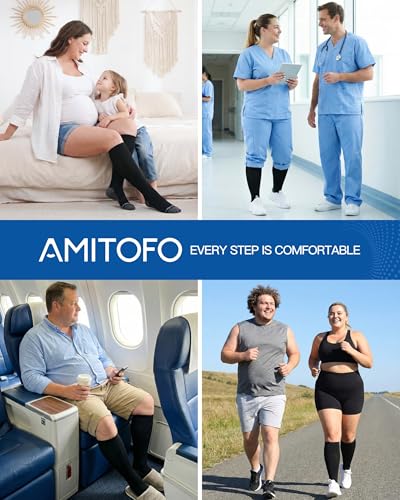 Plus Size Compression Socks 20-30mmHg Wide Calf - 2XL Black