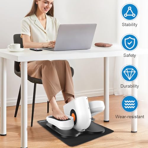 Under Desk Elliptical Mat Non-Slip Rubber Exercise Floor Pad for Home Gym