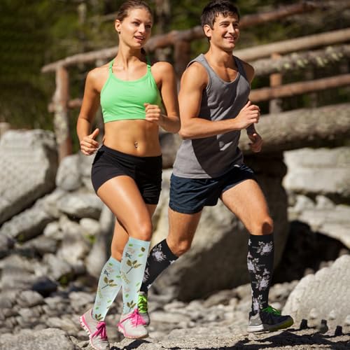 Scenicamp Large-X-Large Compression Socks for Men Women Knee High