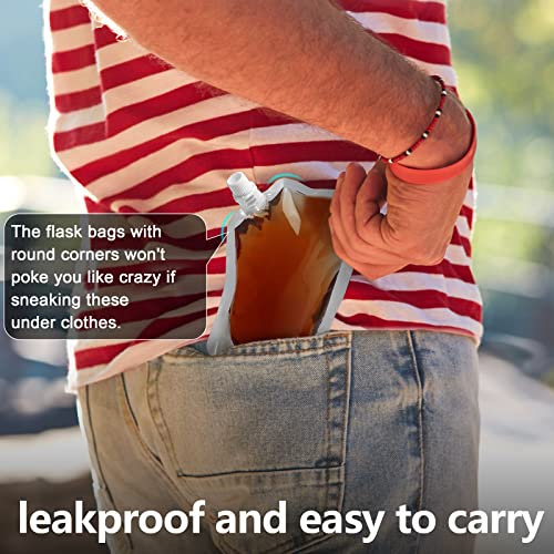20 Pcs 8 oz Reusable Travel Drinking Flasks with Funnel