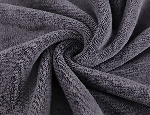 Microfiber Gym Towels - 15x31 Inch Quick-Drying - 3 Pack (Grey, Blue, Purple)