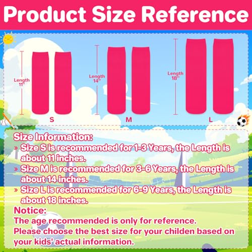 Toddler Soccer Socks - Youth Football & Baseball Socks, 2 Pack Hot Pink, 3-6 Years
