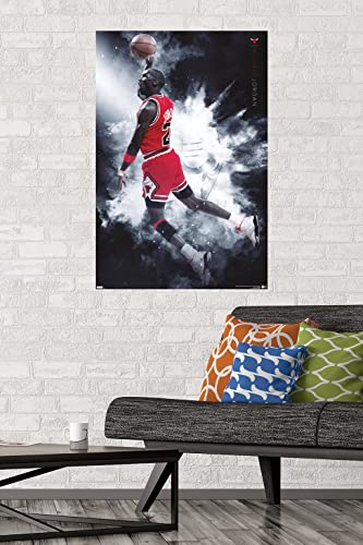 Michael Jordan Burst Wall Poster - Unframed 34" x 22.4"