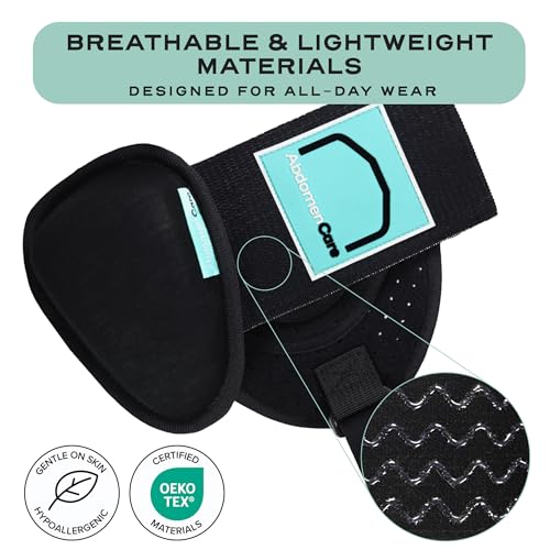 Abdomencare Black Inguinal Hernia Belt for Men & Women S/M Support Groin Truss