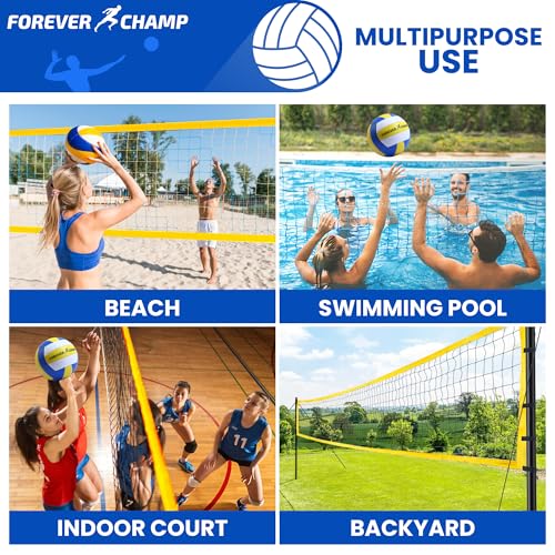 Volleyball Net Complete Set - 32x3 Ft with Ball & Carrying Bag