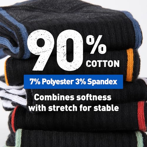 COOVAN Mens Grip Socks Non Slip Ankle Socks 5 Pairs Small-Medium Multicolor