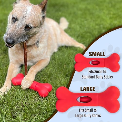 Chew Champ Dog Bully Stick Holder for Small Dogs Under 30 lbs - 6 Inch