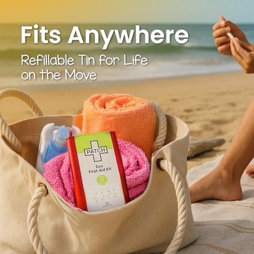 Patch Hypoallergenic Bamboo Bandages Assorted Sizes 77 ct – Latex Free First Aid Kit