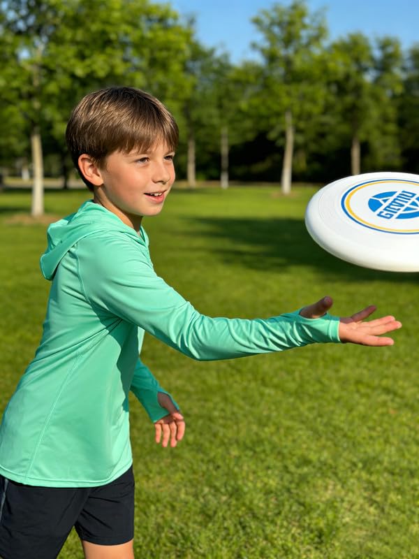Boys Rash Guard Hoodie Long Sleeve Swim Shirt UPF50+ - Mint Green, 11-12 Years