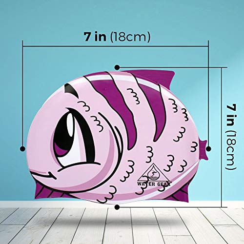 Kids Swimming Critter Cap - Purple Fish