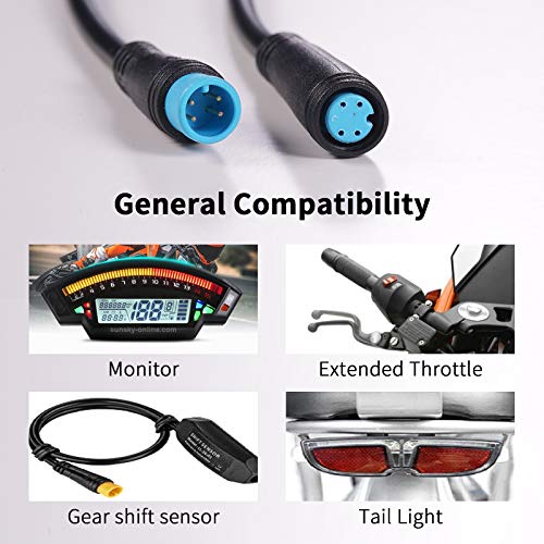 50cm 4-Pin Waterproof Extension Cable for Electric Bicycles