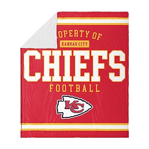 Kansas City Chiefs Sherpa Fleece Blanket - 60" x 70"