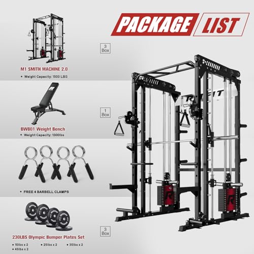 All-In-One Smith Machine with Weight Stack - Black / M1 Pro Set