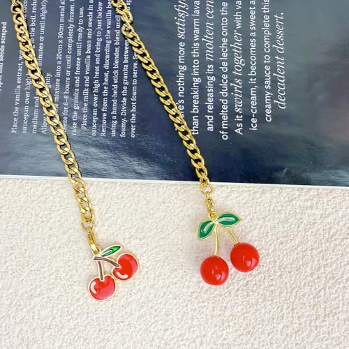 Cherry Charms Set - 4Pcs 3D Silicone Drink Toppers for Stanley Tumbler