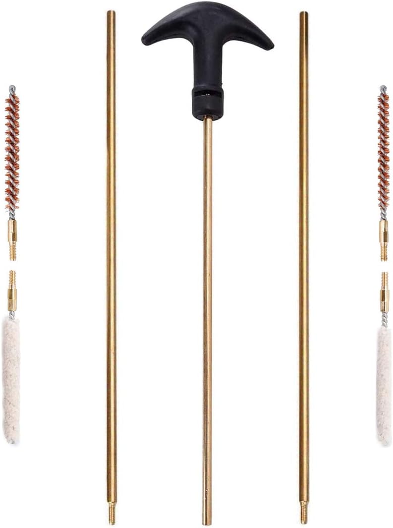 Skiennix Rifle Gun Barrel Cleaning Kit - .177/.22 Caliber Bore Brush Set for Pistols & Airguns