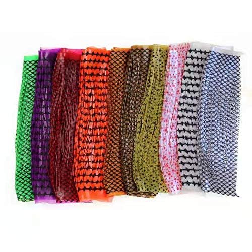 Flutter Rubber String for Fly Tying - 10 Colors, 50 Strands - Combo B