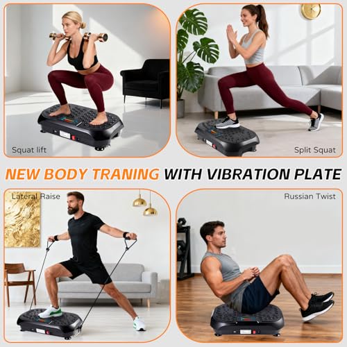 JIANYHW Vibration Plate Exercise Machine for Full Body Workout & Lymphatic Drainage