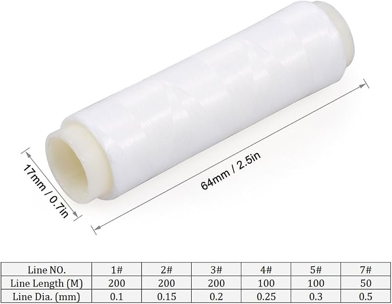 Elastic Fishing Bait Thread - 0.3mm Clear Nylon Bait Saver Line - 328FT