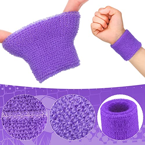 Kids Sweat Wristbands - 12 Colorful Pairs for Sports & Activities