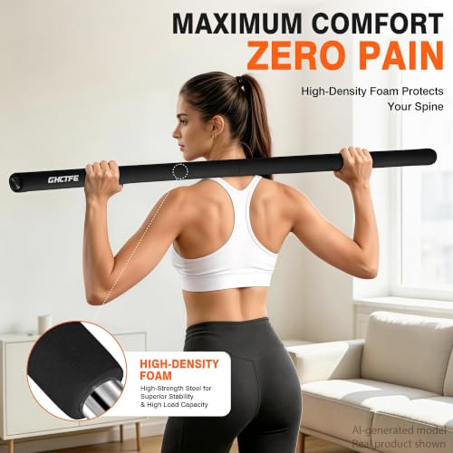 Adjustable Yoga Stick for Stretching & Balance - Black