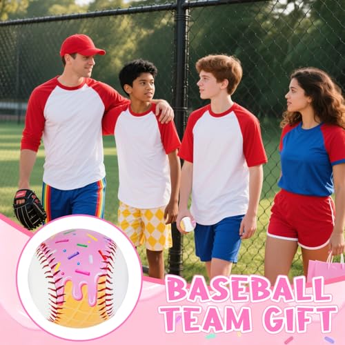 Pink Drip Baseball Set - 9 Inch Practice Baseball for Training & Decor, Inspired Gifts for Players & Coaches