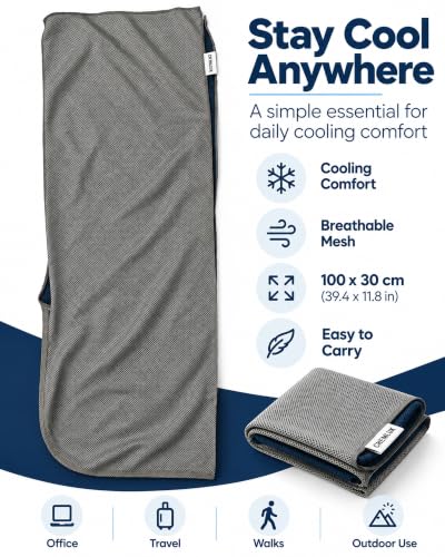 Chemluk Multicolored Cooling Towels for Neck & Face 40x12 inches - 4 Pack