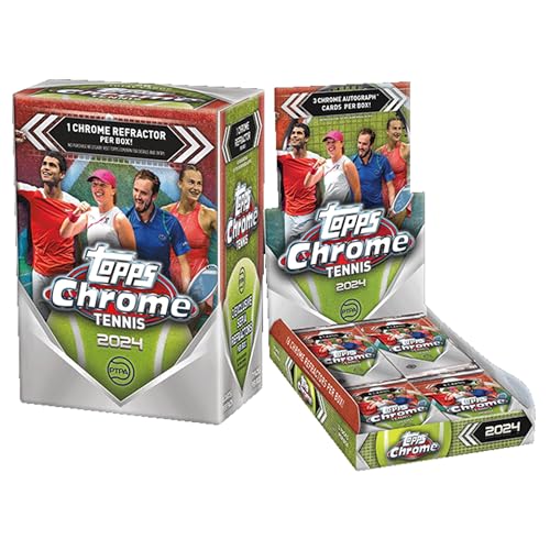 2024 Topps Chrome Tennis Trading Card Blaster Box - Collectible Sports Card Pack