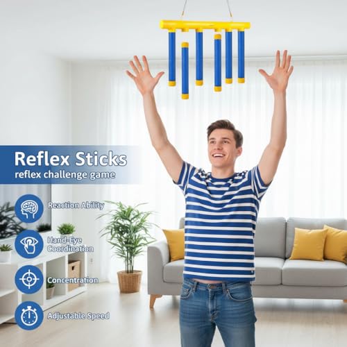 Reflex Drop Sticks Challenge - Adjustable Speed Reaction Training Tool