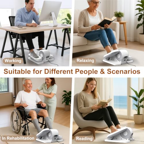Under Desk Elliptical Pedal Exerciser - 12 Speeds, White