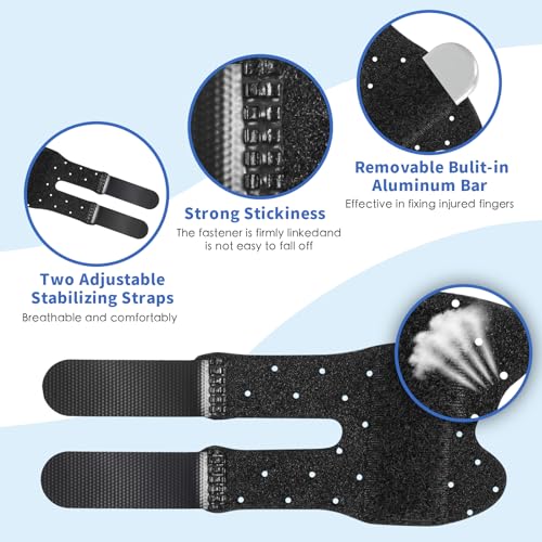 Breathable Trigger Finger Splint Brace - 5 Pack, One Size, Black
