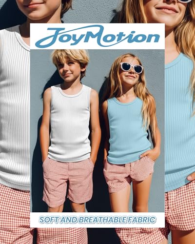 Boys' Cotton Tank Tops - 3 Pack Crew Neck Sleeveless Set