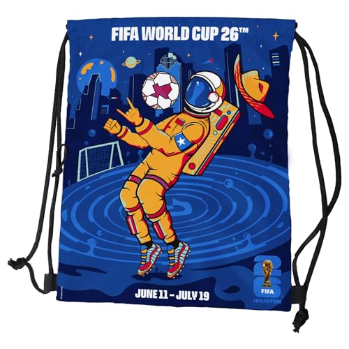FIFA World Cup 2026 Drawstring Backsack - Lightweight Backpack with Zippered Pocket - Houston