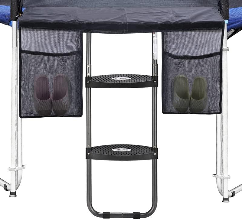 Kids Trampoline Ladder with Wide Steps and Storage Bag - Safe & Durable Climbing Accessory