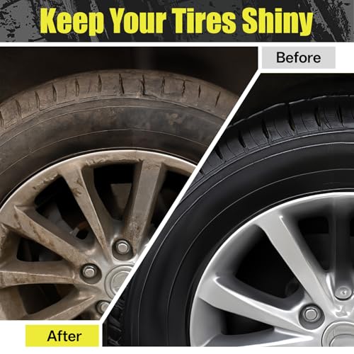 3 PCS Tire Shine Applicator Sponges, Microfiber Tire Brightener Applicator Pad Durable and Reusable Tires Dressing Applicators Pad, Tires Applicator-Pad for Car Detailing Cleaning Sealant Conditioner
