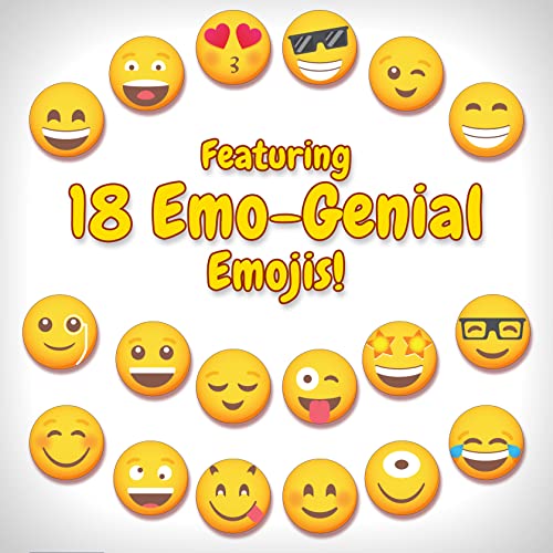 Emoticon Stickers for Kids - 1.5" Smile Circle Stickers - 18 Designs