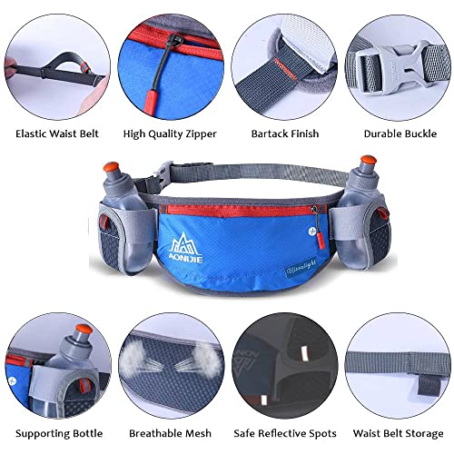Running Hydration Belt with 2 BPA-Free Water Bottles - Rose