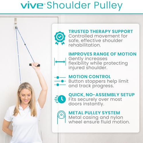 Shoulder Pulley System for Physical Therapy - Metal Door Anchor