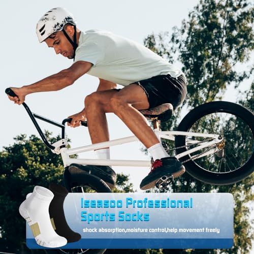 Iseasoo Copper Ankle Compression Socks for Men & Women 5 Pairs