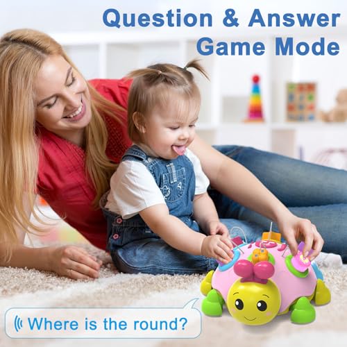 Pink Baby Musical Ladybug Crawling Toy for Infants 6-18 Months – Educational & Interactive Baby Gift