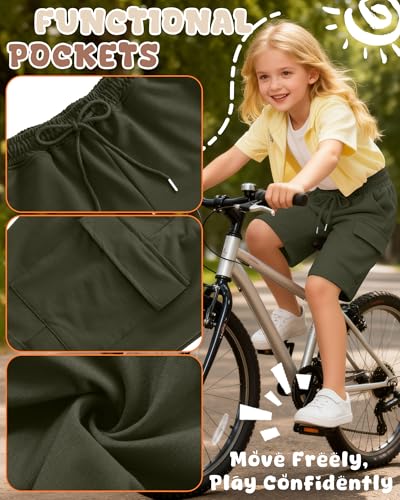 Girls' Cargo Bermuda Shorts - Knee Length