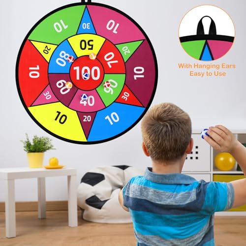 Accmor 28in Large Kids Dart Board with Sticky Balls – Indoor/Outdoor Family Game