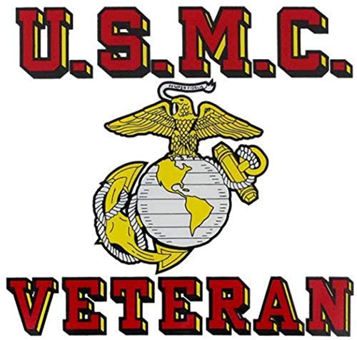 USMC Veteran Clear Decal - Durable Outdoor Application