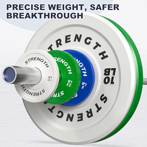 Olympic Bumper Plates - 1.25LB Pair, Virgin Rubber for Home Gym