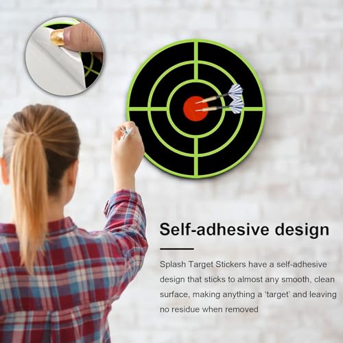 3 Inch Self-Adhesive Splatter Shooting Targets - 200 Pcs
