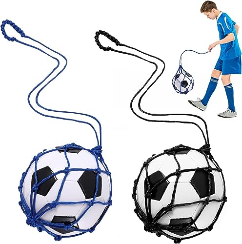 TOBWOLF Football Kick Trainer, Soccer Return Trainer Net Fits Ball