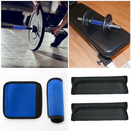 3-Pack Non-Slip Barbell Grip Covers - Black & Blue