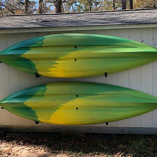 Heavy Duty Garage Storage Hooks,15Inch Jumbo Arm Kayak Wall Hangers 100 LB Capacity, Steel Canoe Rack for Outdoor or Indoor