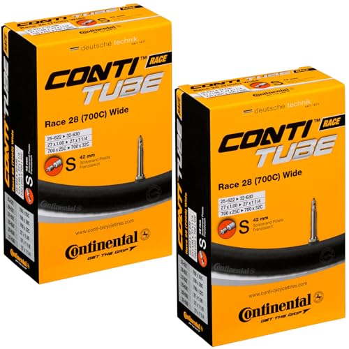 Bicycle Inner Tubes 700 x 25-32c - 42mm Presta Valve, 2 Pack